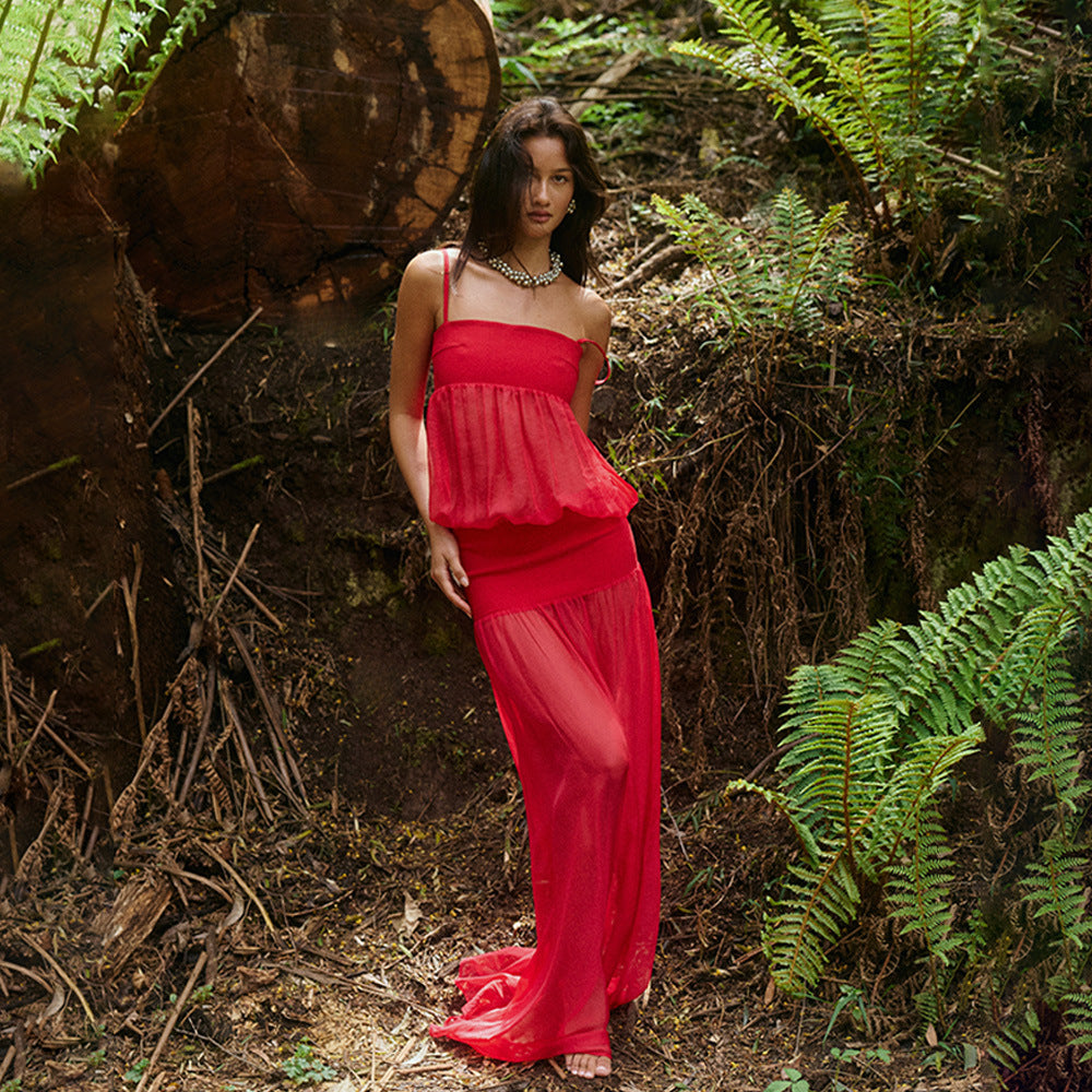 Crimson Escape Gown