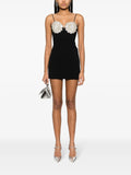 Noir Petal Mini Dress
