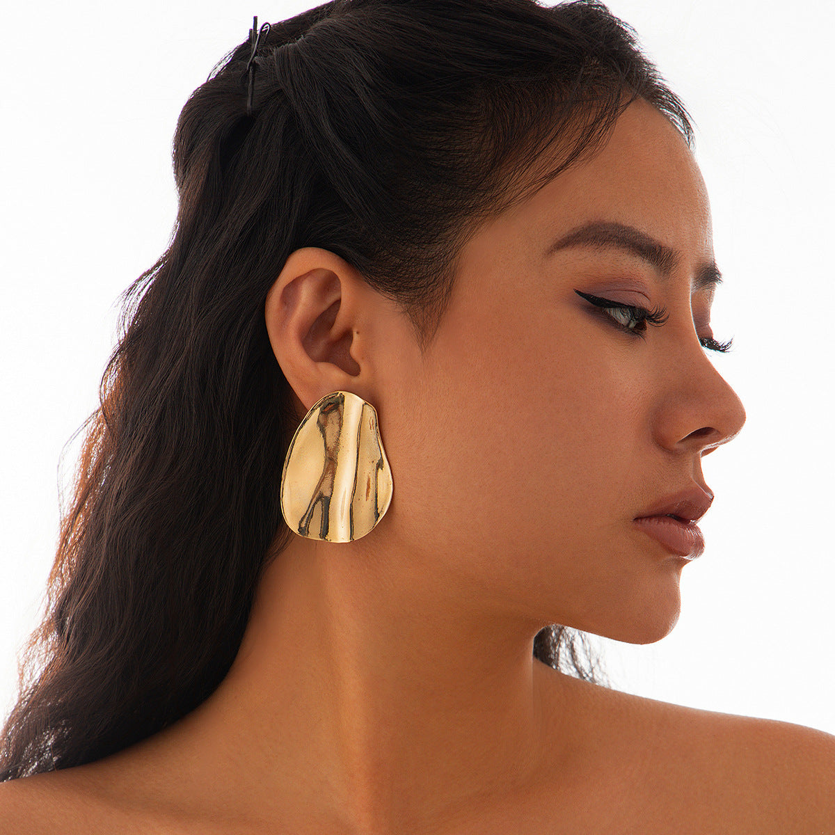 Auric Pleat Drop Earrings