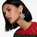 Christmas Rhinestone Earrings – Holiday Sparkle