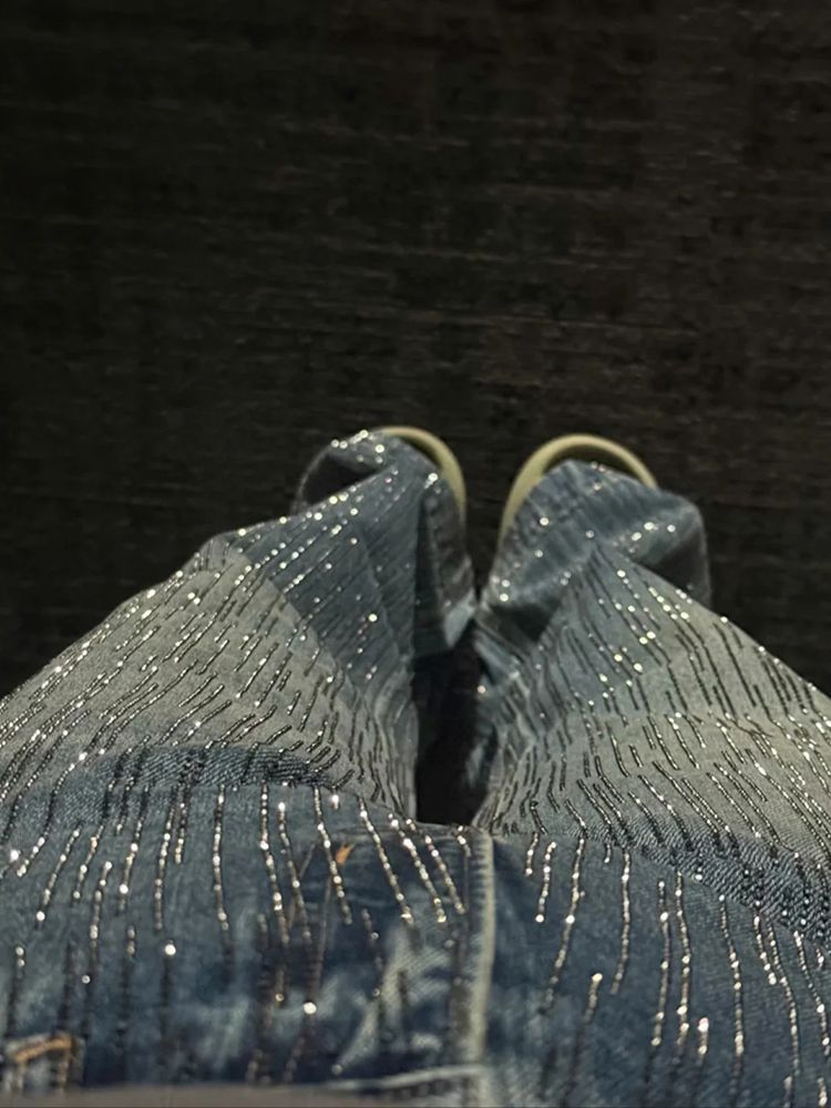 Rhinestone Wide Leg Jeans – Sparkle Denim