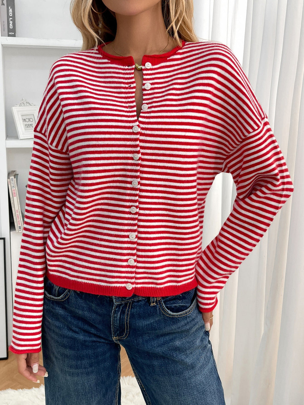 Striped Knit Cardigan