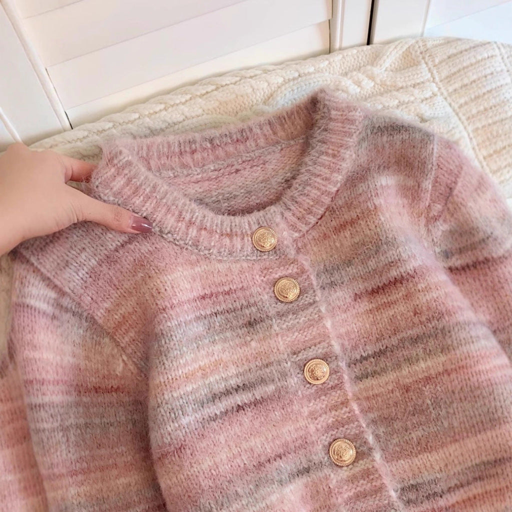 Striped Mohair Knit Cardigan – Soft & Cozy Layers