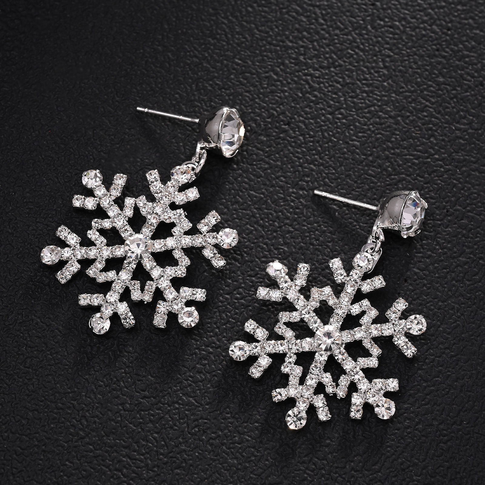 Christmas Rhinestone Earrings – Holiday Sparkle