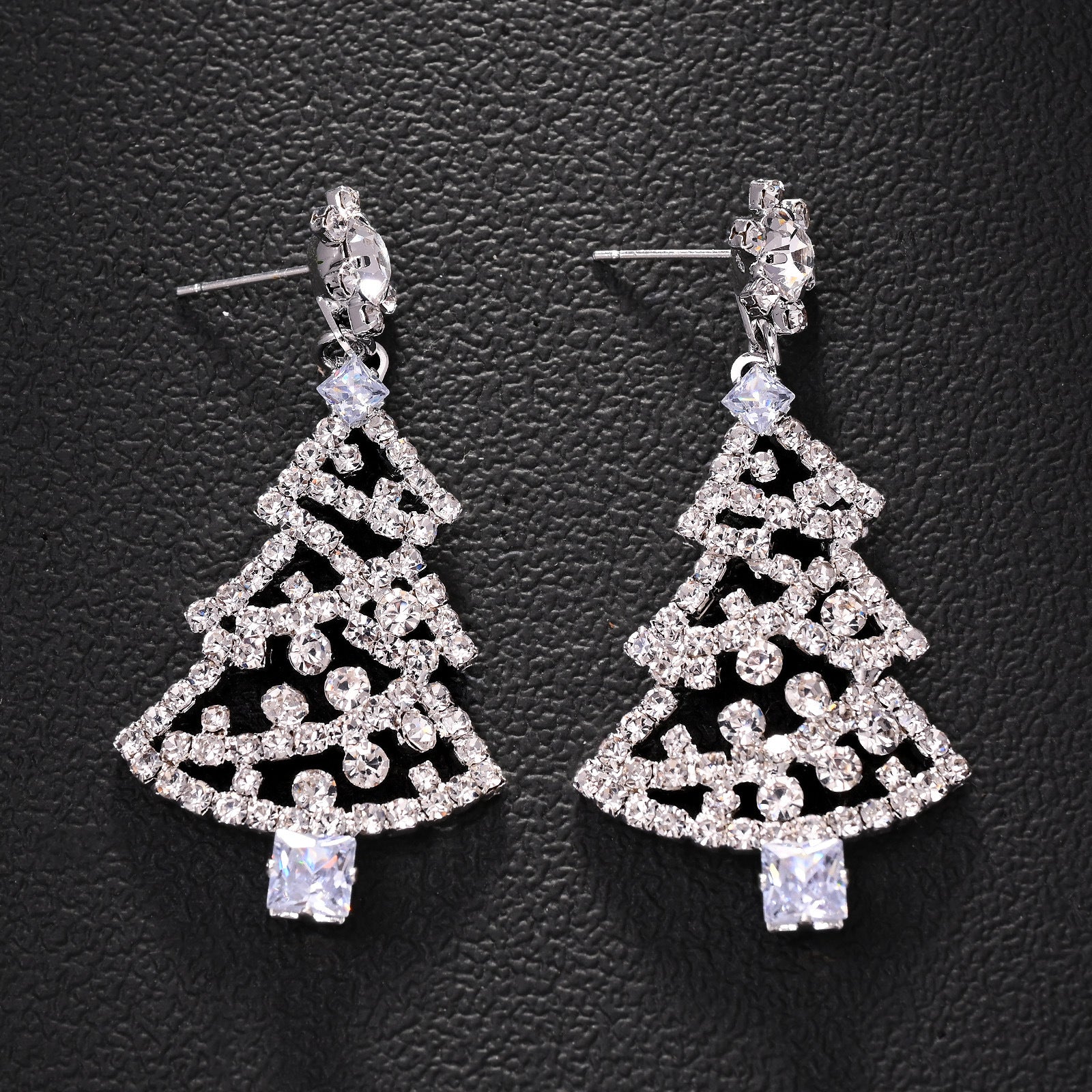 Christmas Rhinestone Earrings – Holiday Sparkle