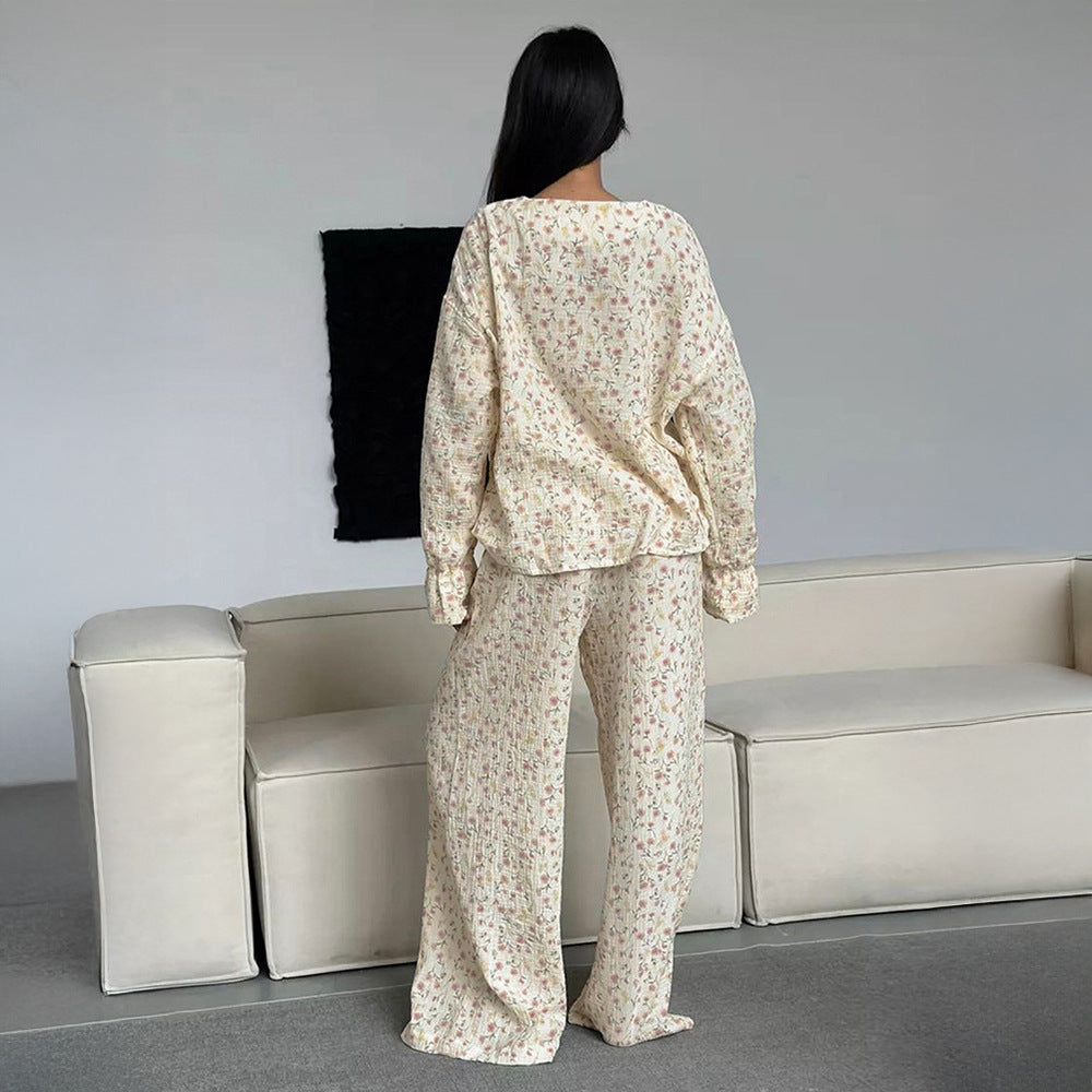 Flora Print Pajama Set – Cozy Bloom Vibes
