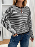 Striped Knit Cardigan