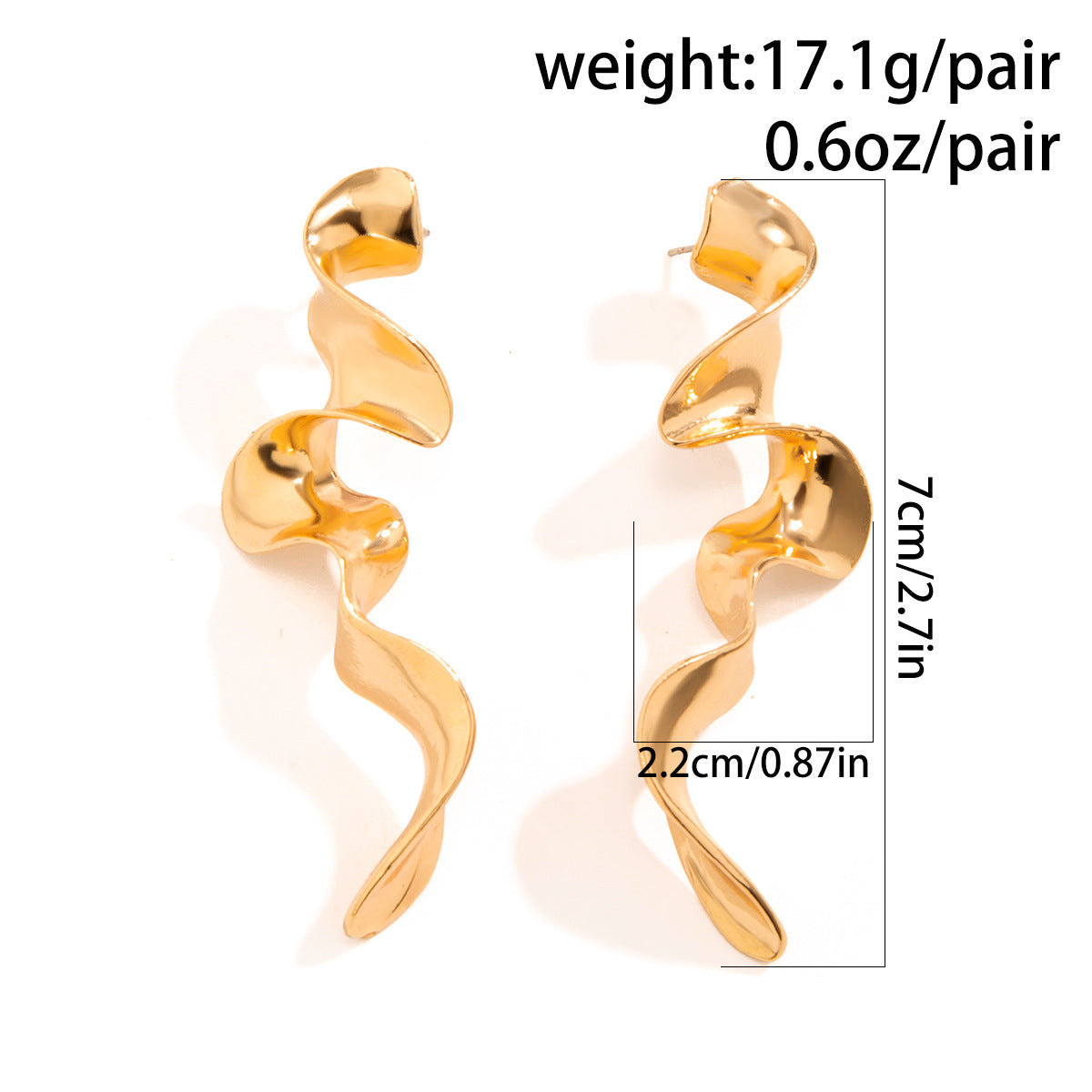 Auréa Liquid Form Studs Earrings