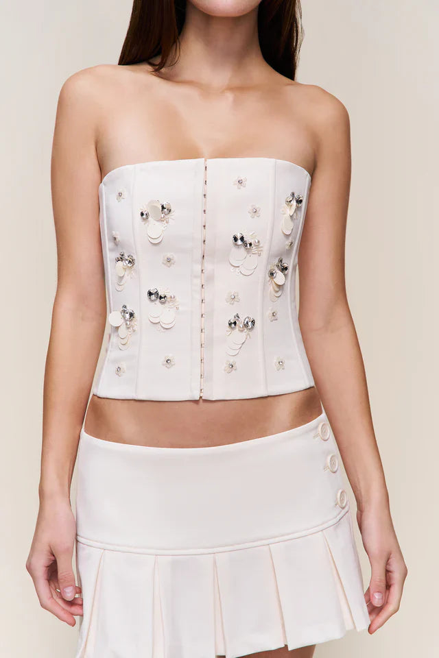 Moonlit Crystal Corset Top