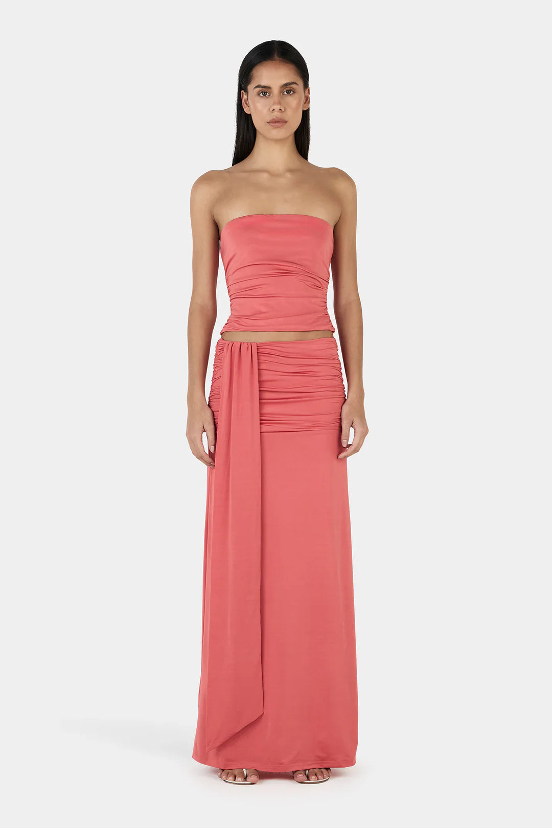 Watermelon Kiss High-Waist Maxi Skirt