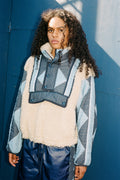 Patchwork Fleece Pullover – Cozy Winter Style