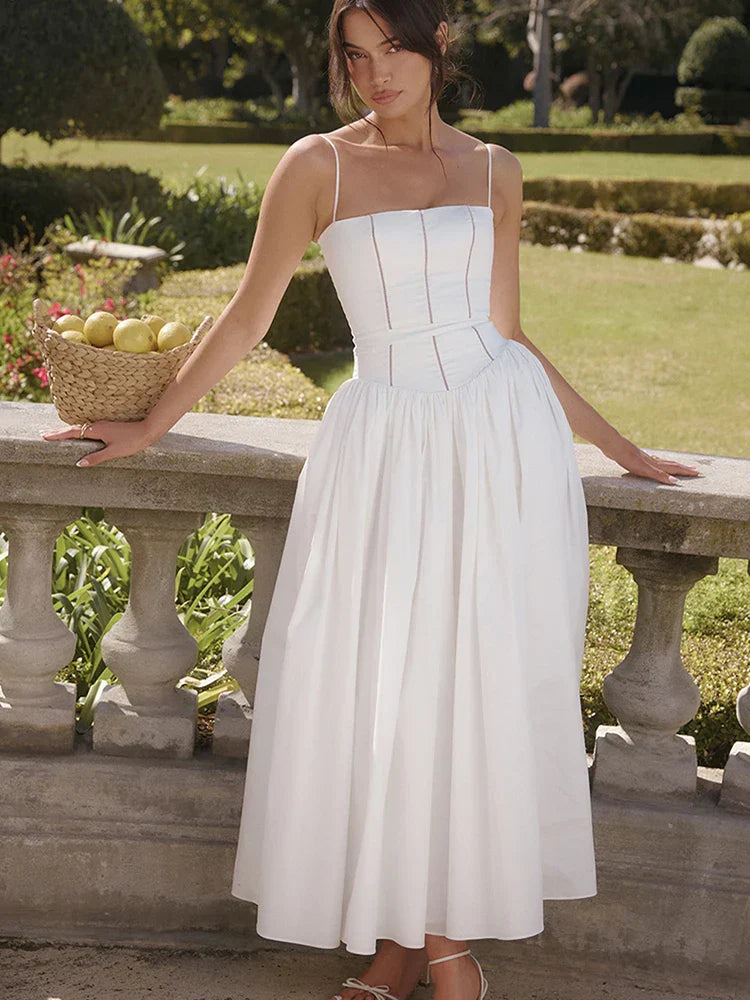 Ivory Grace Satin Maxi Dress