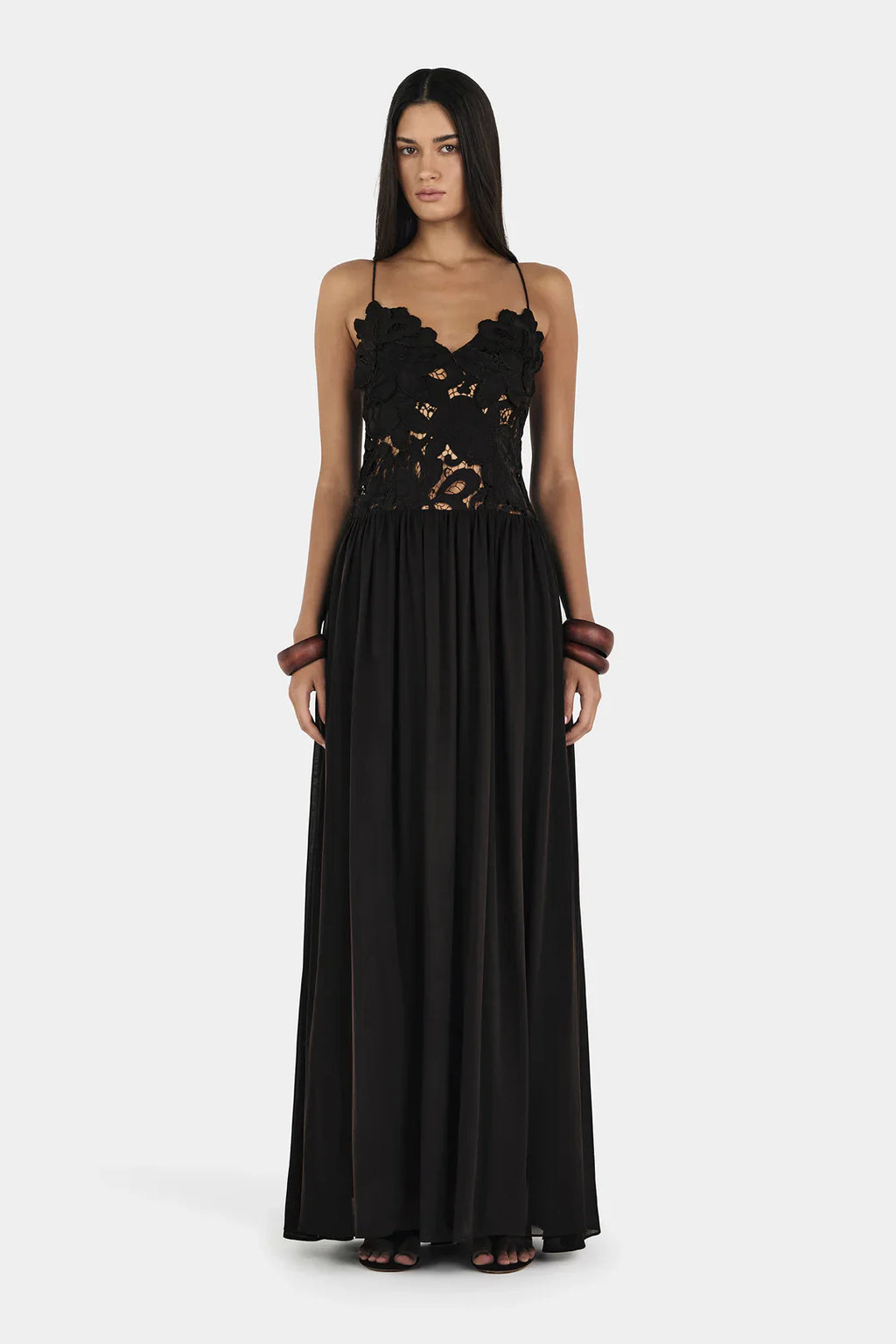 Midnight Lace Whisper Maxi Dress