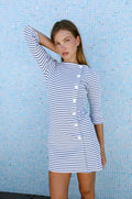 Azure Sailor Button Dress