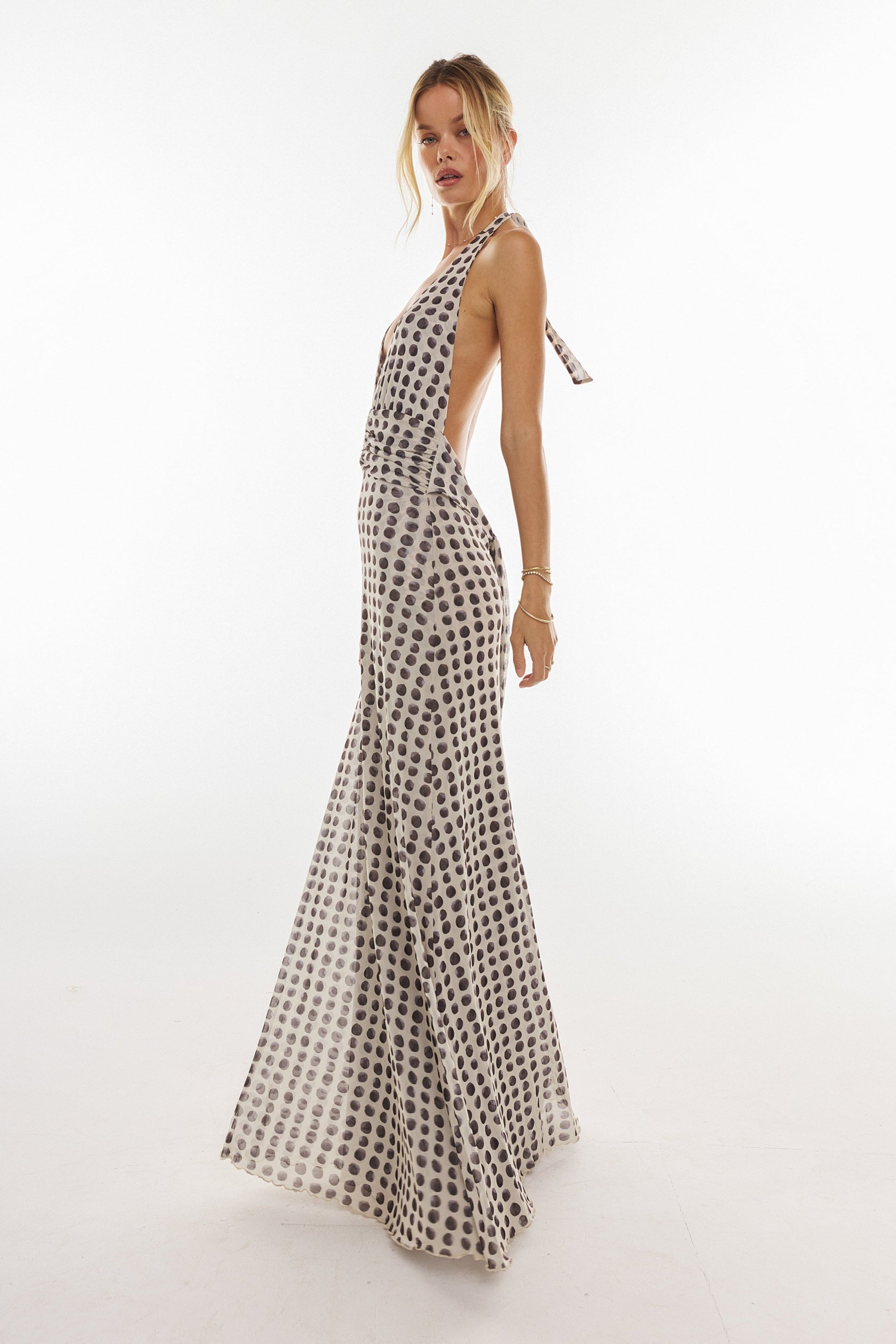 Polka Dot Vintage Halter Dress