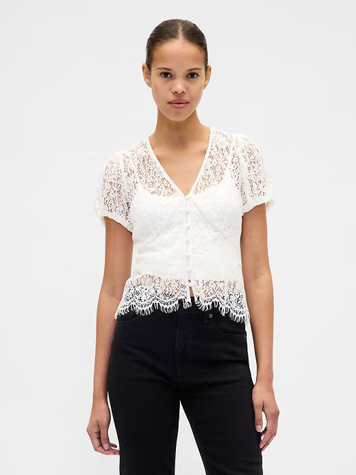 Lace Veil V-Top