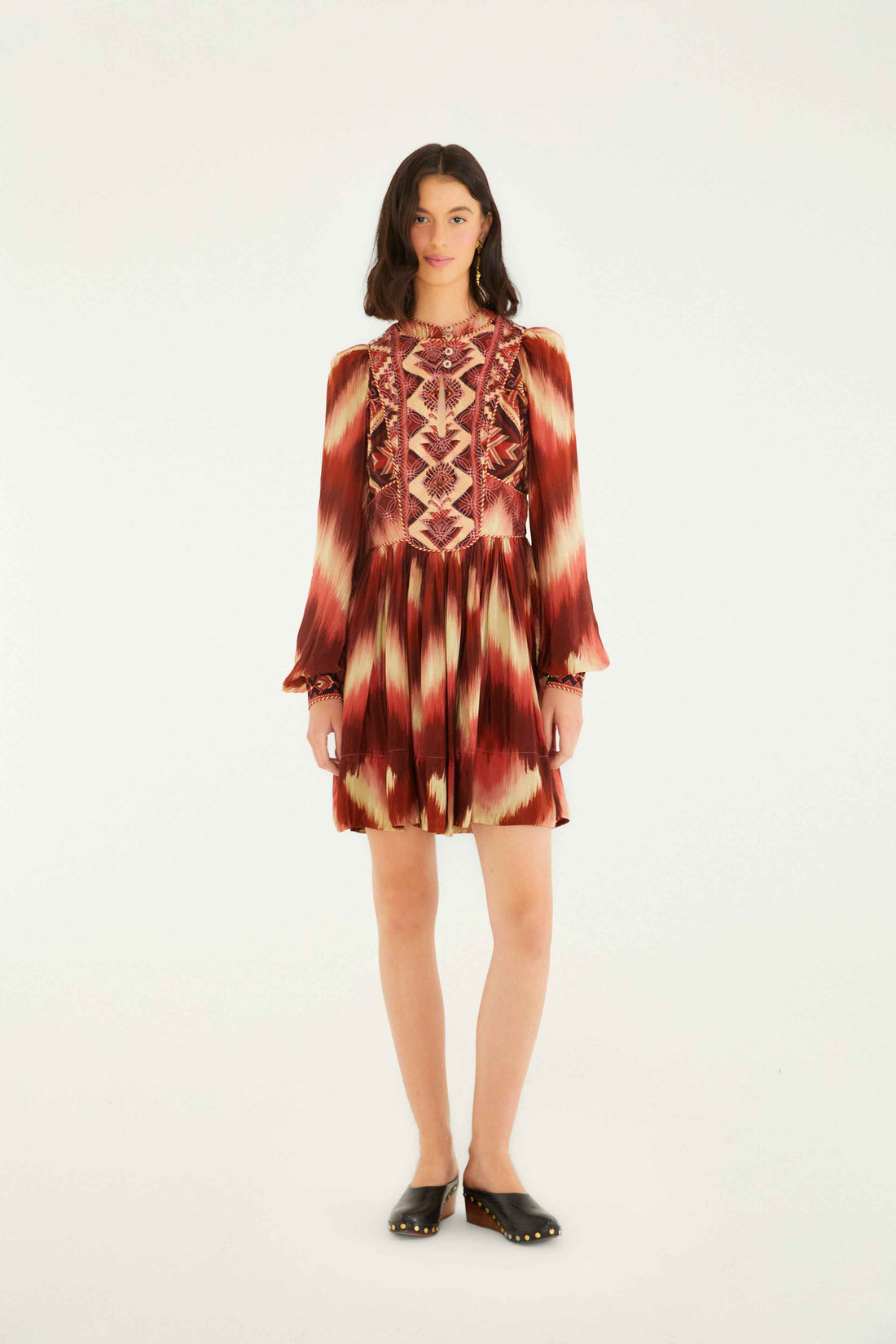 Amanda Striped Tapestry Mini Dress
