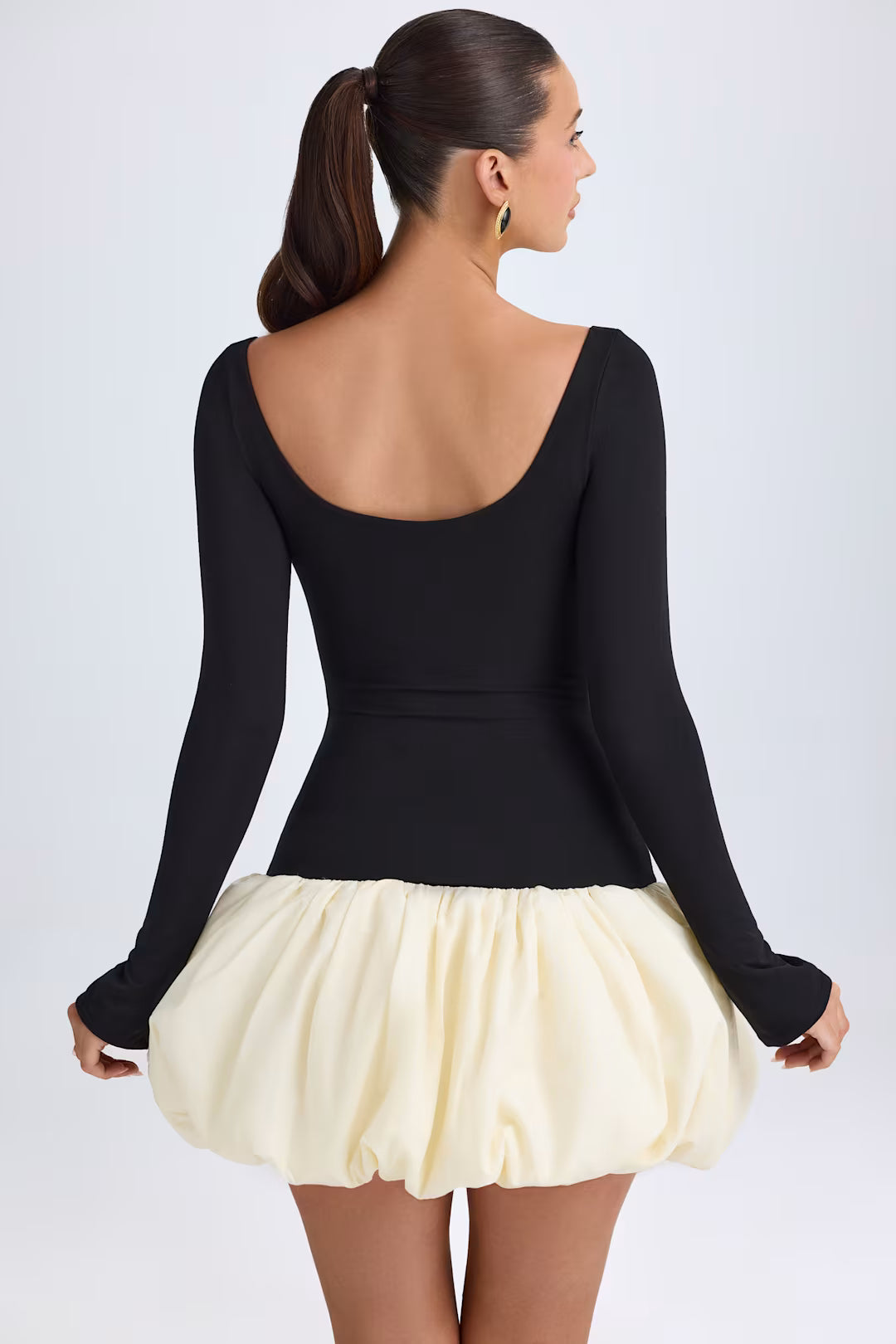 Noir Bloom Mini Dress