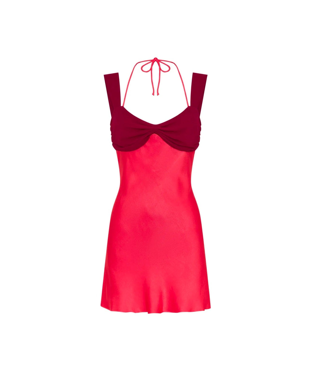 Scarlet Silk Backless Mini Dress