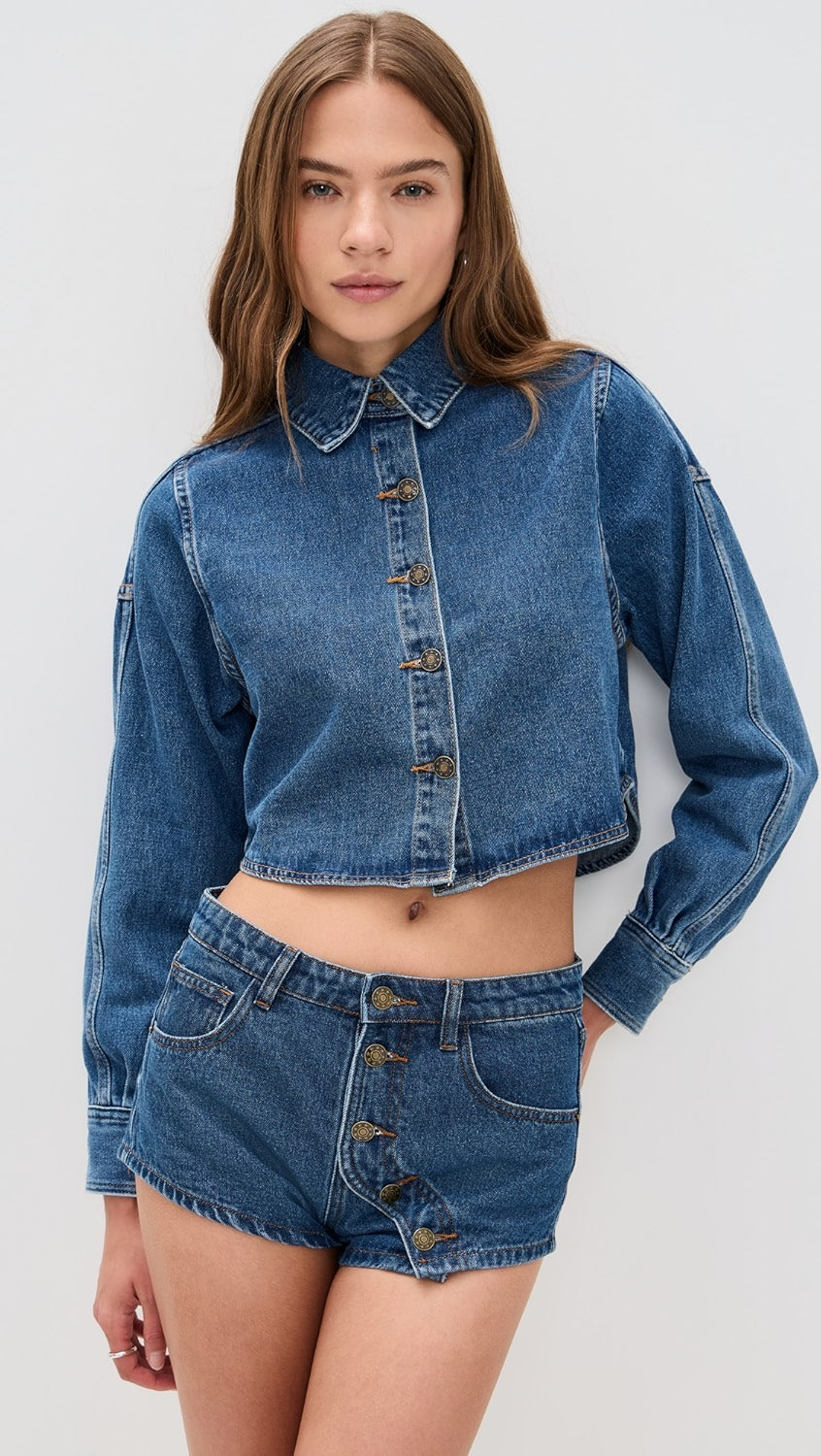 Moonlight Denim Shirt – Western Vintage Style