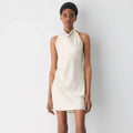 Ivory Satin Halter Glow Mini Dress