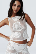 Lace Veil Cropped Tank