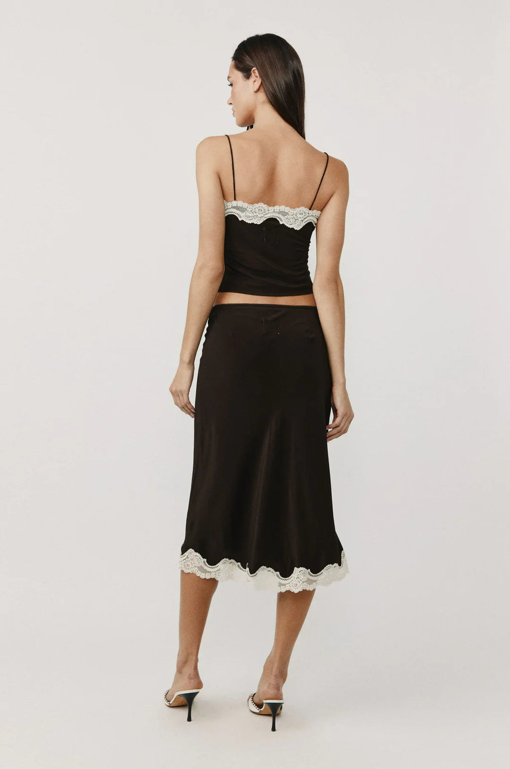 Cocoa Lace Whisper Crop Top