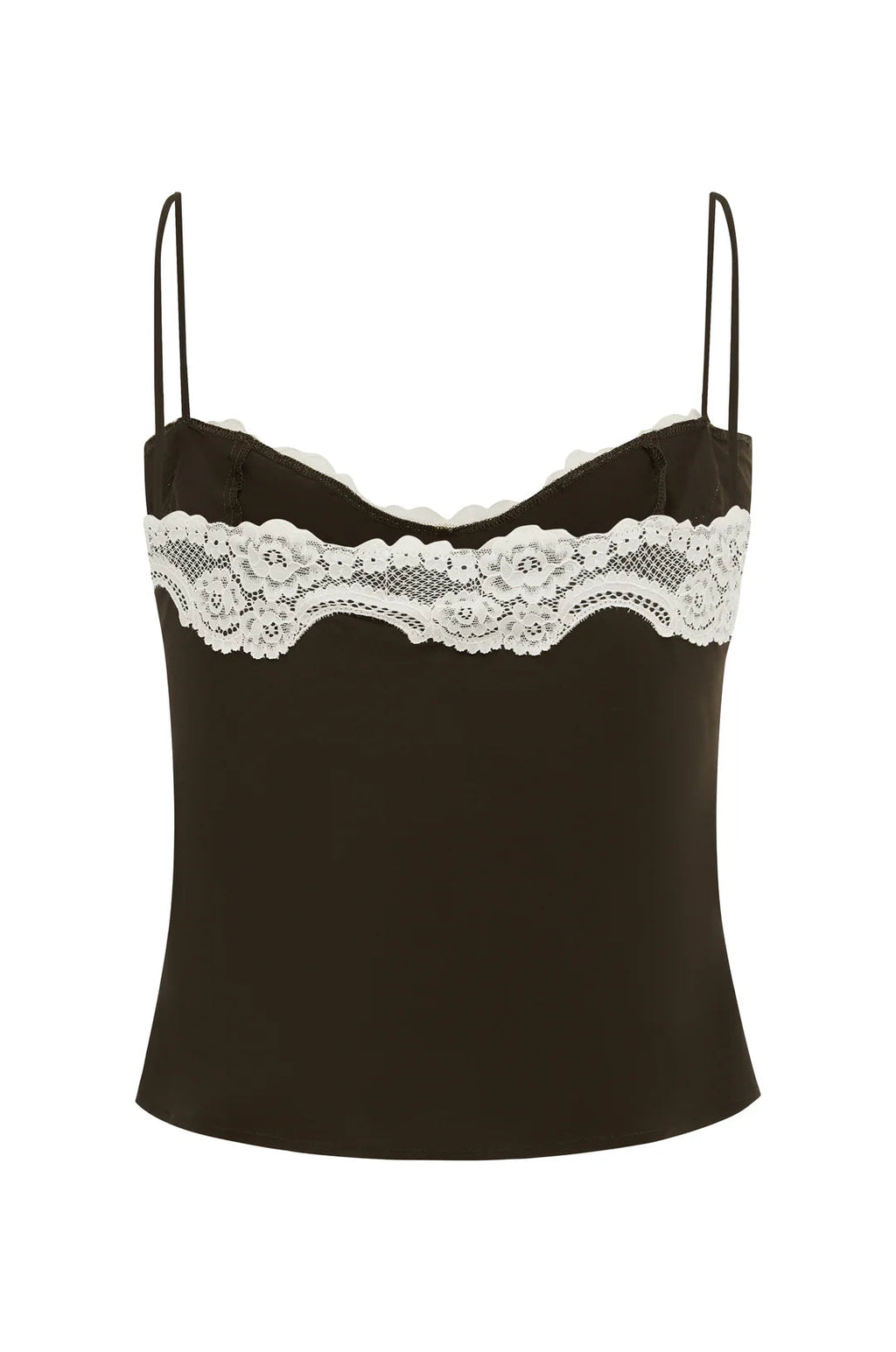 Cocoa Lace Whisper Crop Top