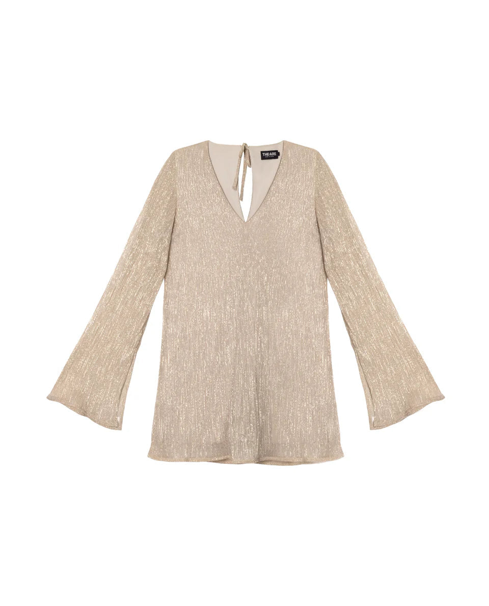 Shimmer Pleat Moonlight Mini Dress