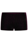 Burgundy Stardust Mini Shorts