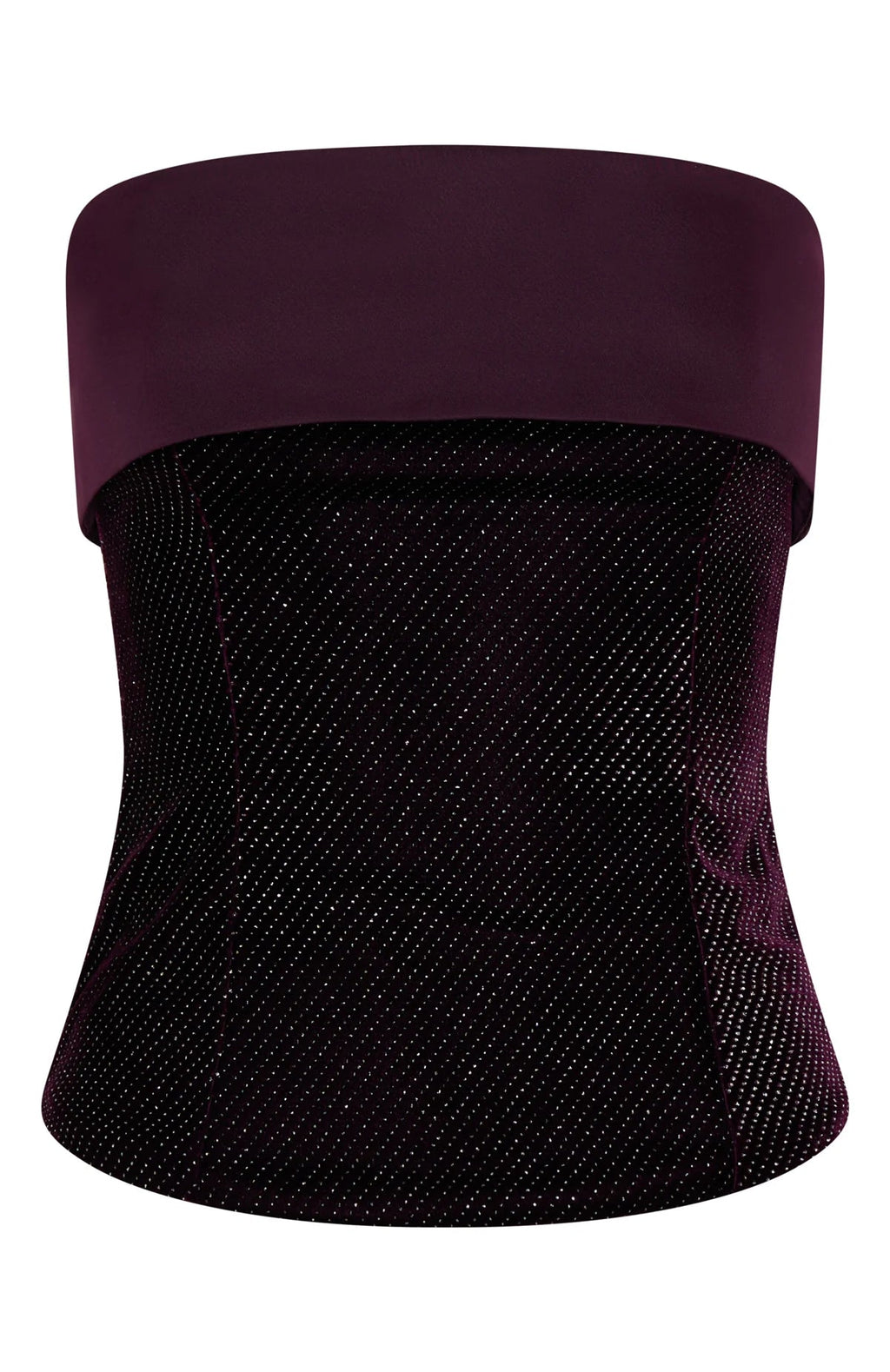 Burgundy Stardust Corset Top