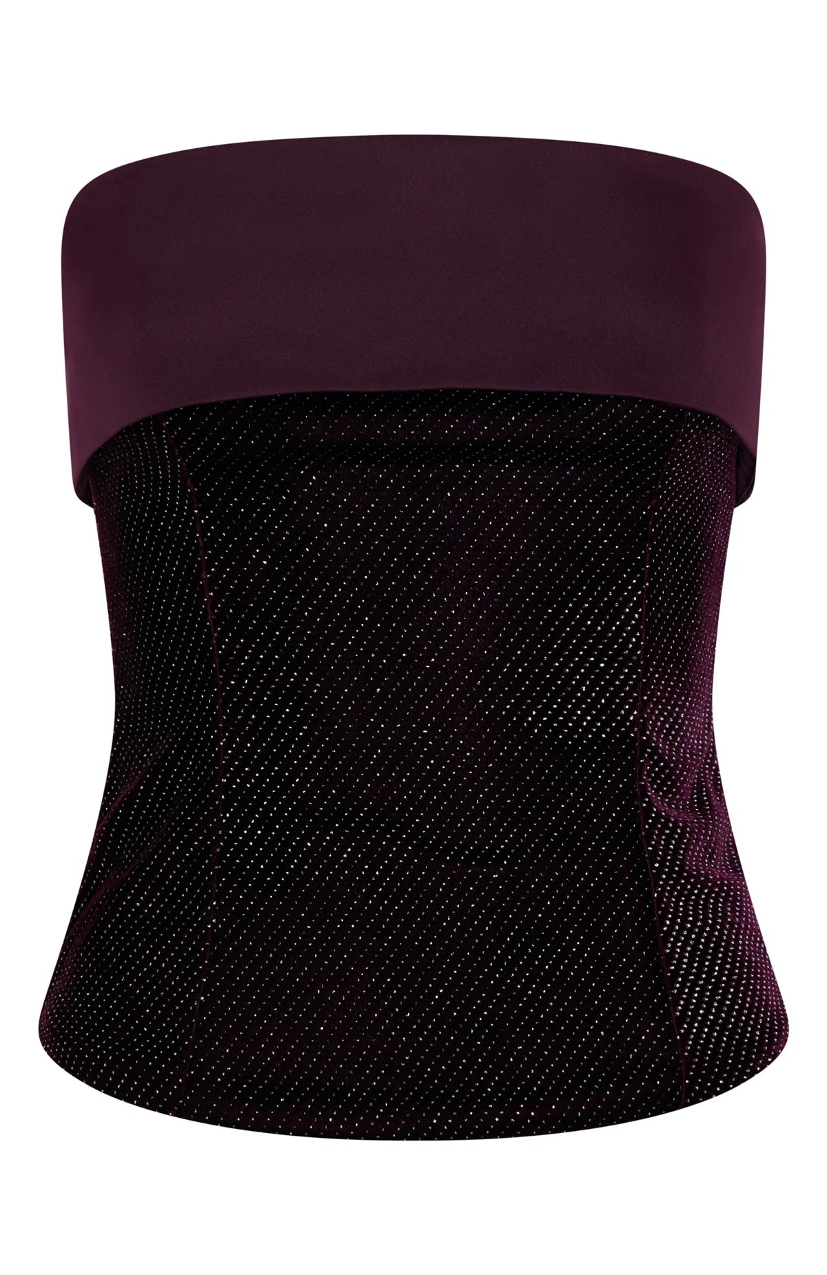 Burgundy Stardust Corset Top